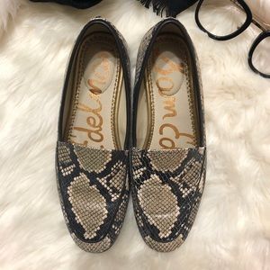 Sam Edelman | Shoes | Sam Edelman Snake Print Leather Loafers | Poshmark